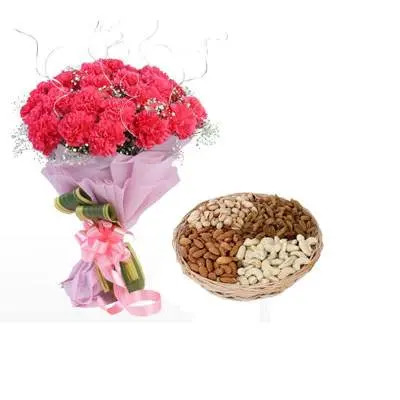 Pink Carnation & Dry Fruits