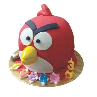 Angry Bird Fondant Cake