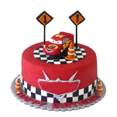 Lightning Mcqueen Fondant Cake