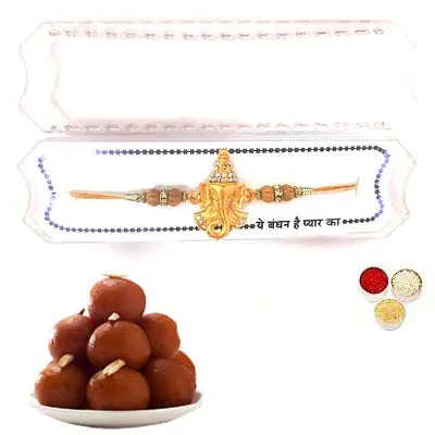 Shri Ganesha Rakhi with Gulab Jamun