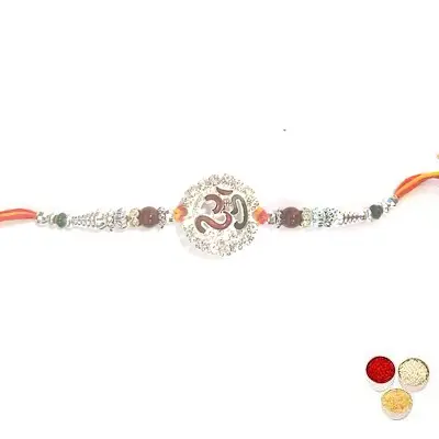 Silver Om Rakhi