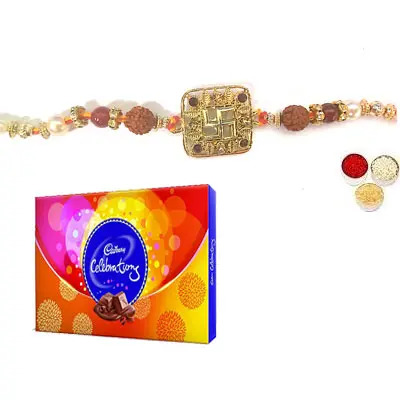 Swastik Rakhi For Bhai with Celebration