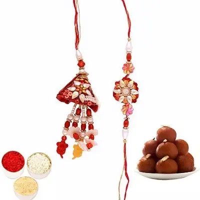 Awesome Rakhi Set for Bhaiya Bhabhi & Gulab Jamun