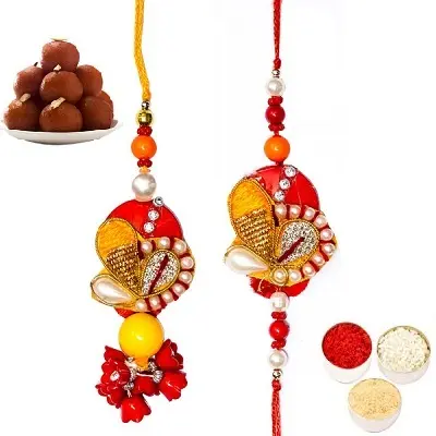 Divine Rakhi Set For Bhaiya Bhabhi & Gulab Jamun