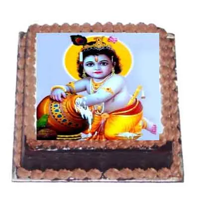 Krishna Chocolate Photo Cake