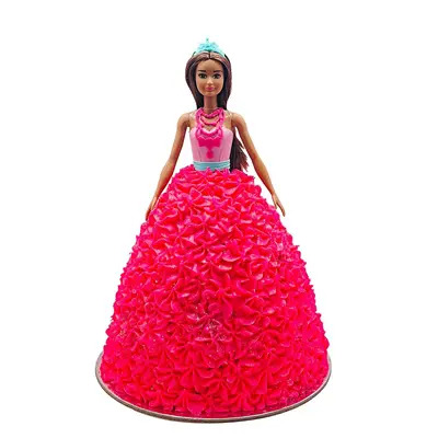 Barbie Sparkle Pink Dress Doll Cake