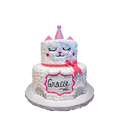 2 Tier Kitty Cake