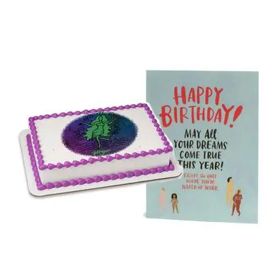 Pineapple Virgo Rectangular Cake with Card