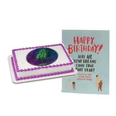 Pineapple Virgo Rectangular Cake with Card