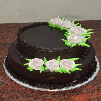 Eggless Super Delicious 2 Tier Chocolate Cake