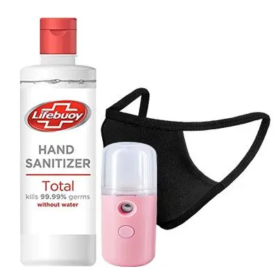 Medium Lifebuoy Sanitizer with Cotton Mask, Spray Machine