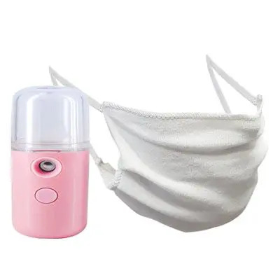 White Cotton Mask with Spray Machine