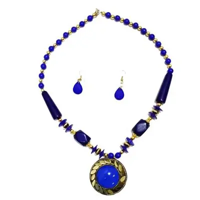 Blue Big Pearl Necklace