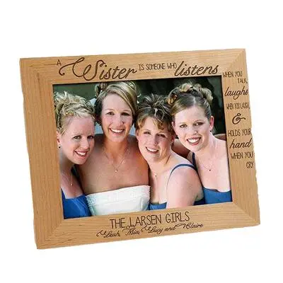 Engraved Photo Frame for Sister