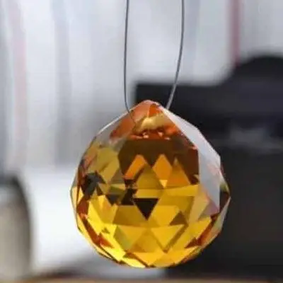 Yellow Swarovski Crystal Ball Sun Catcher Vastu Feng Shui