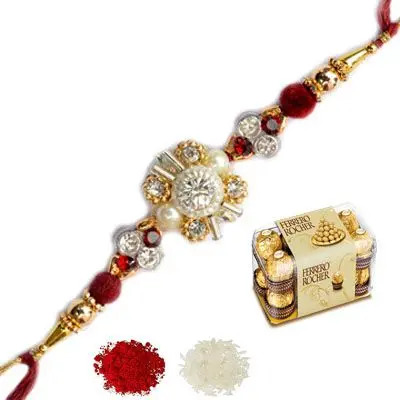 Designer Rakhi with Ferrero