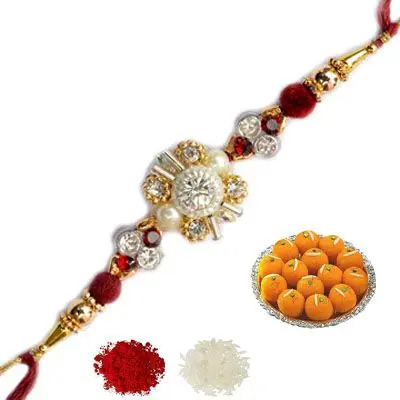 Designer Rakhi with Laddu