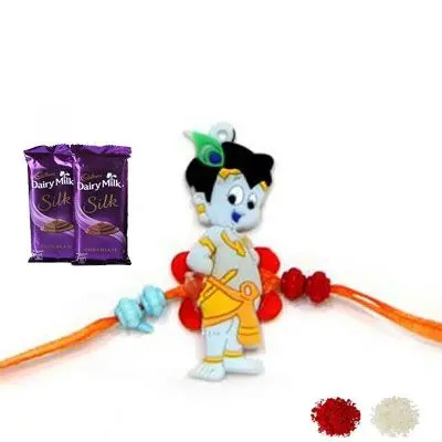 Krishna Rakhi with Silk