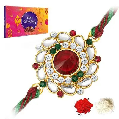 Kundan Rakhi with Celebration