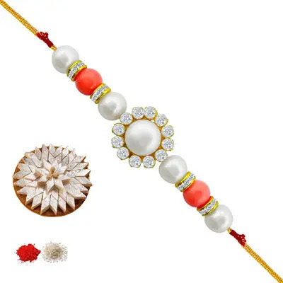 Pearl Rakhi with Burfi