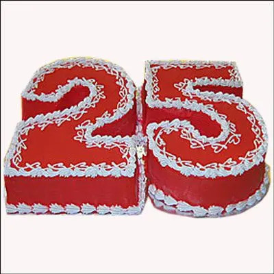 Silver Jubilee Strawberry Cake