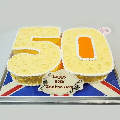 50 Number Butterscotch Cake