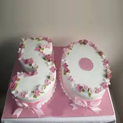 50 Number Strawberry Cake