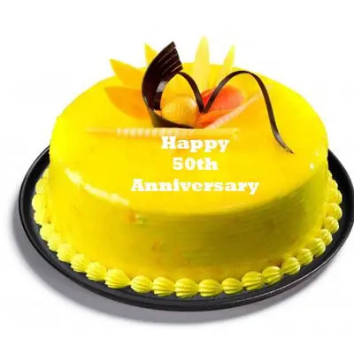 Golden Jubilee Anniversary Pineapple Cake