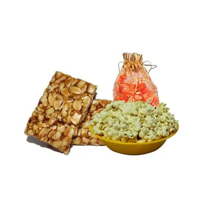 Peanut Chikki with Gud Rewari, Moongfali & Popcorn