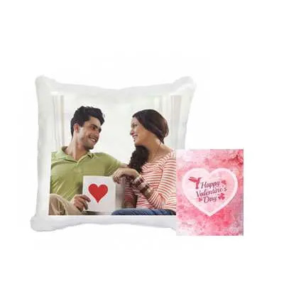 Valentines Personalized Cushion with Card