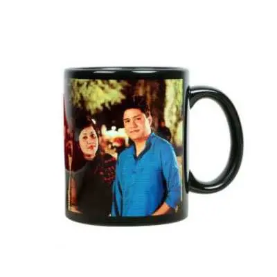 Valentine Black Photo Mug