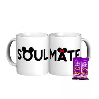 Soulmate Couple Mugs with Silk