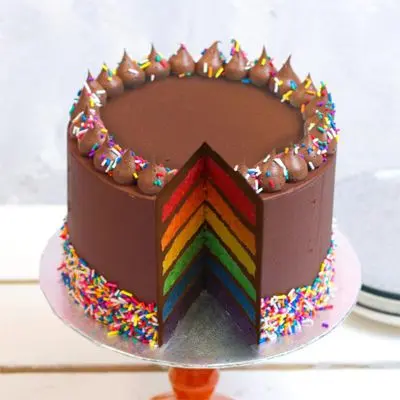 Chocolate Rainbow Cake