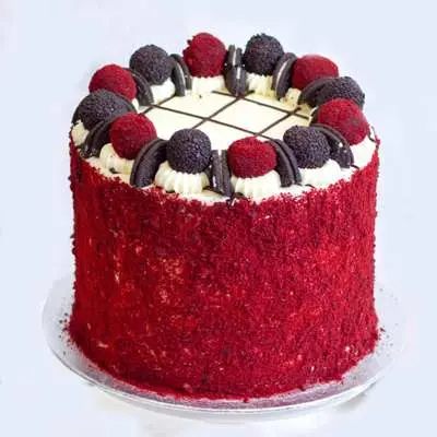 Four Layer Red Velvet Oreo Cake