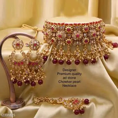 Maroon Elite Colorful Jewellery Sets