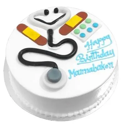Happy Birthday Doctor Theme Cake