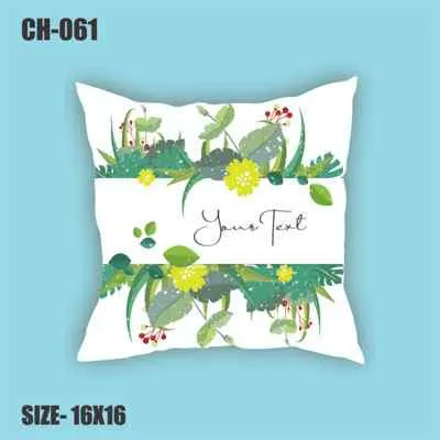 Green Floral Cushion