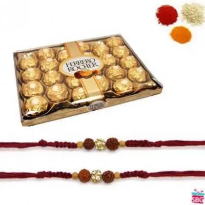 24 Pcs Ferrero Rocher With Rakhi