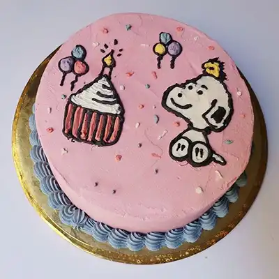 Simple Snoopy Cake