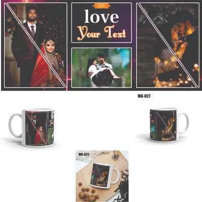 Photo Printed White Mug for Couple