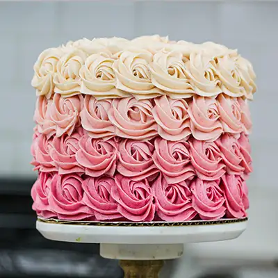 Ombre Rosette Cake