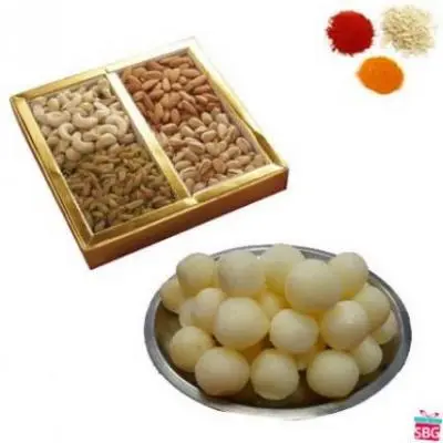 Dry Fruits, Rasgulla With Rolli Tikka