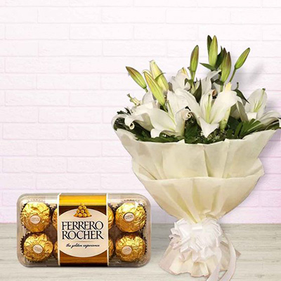 Lilies With Ferrero Rocher