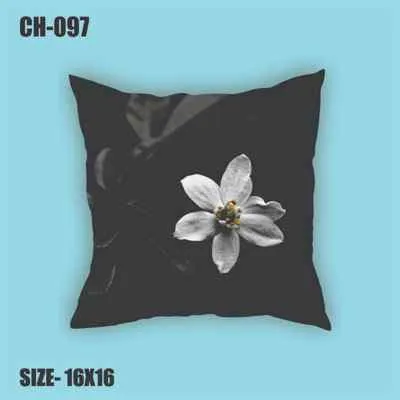 Black Flower Pillow