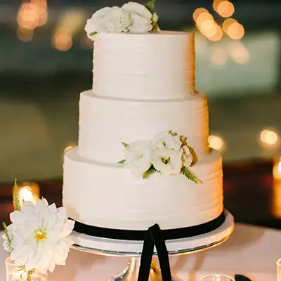 3 Tier Vanilla Reception Cake