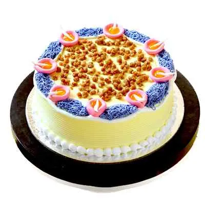 Diwali Vanilla Cream Cake