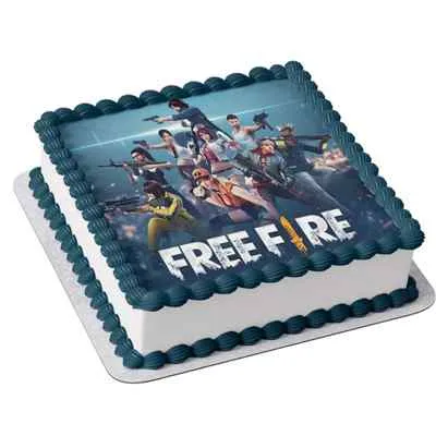 Free Fire Photo Cake