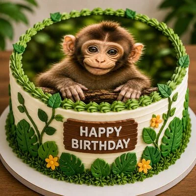 Monkey Photo Cake