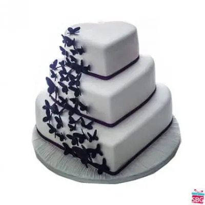 Heart Shape 3 Tier Cake