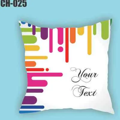 Colourful Text Cushion